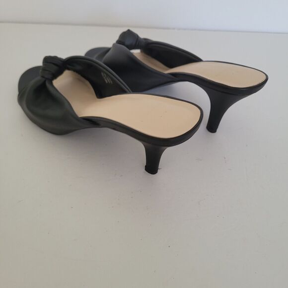 Halston Women's Seville Vegan Leather Open Toe Kitten Heel Dress Sandals Size 9N - Picture 5 of 8